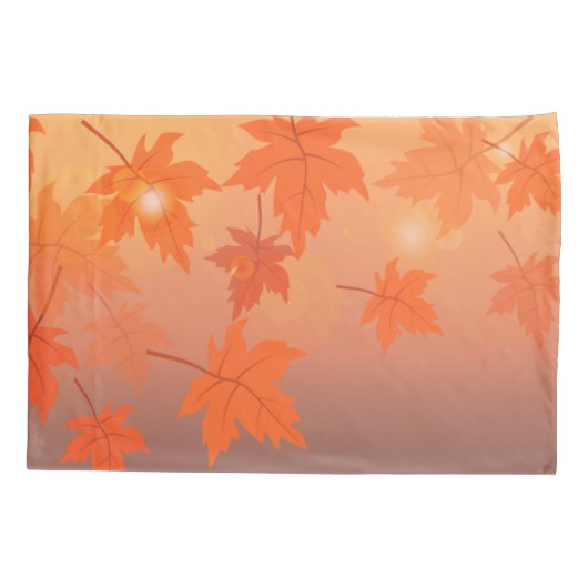Autumn design with maple leaves and bokeh effect kissenbezug (Rückseite-Links)