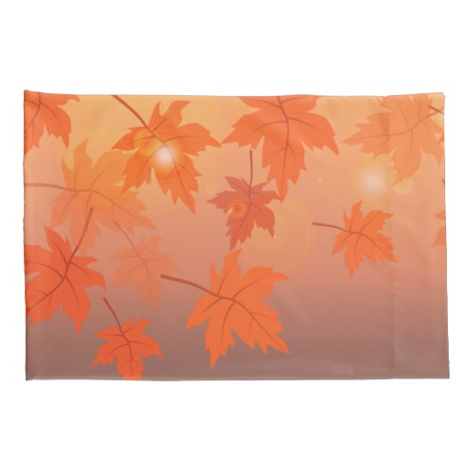 Autumn design with maple leaves and bokeh effect kissenbezug (Rückseite-Rechts)