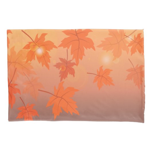 Autumn design with maple leaves and bokeh effect kissenbezug (Vorderseite-Links)