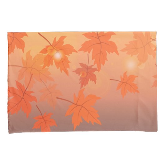 Autumn design with maple leaves and bokeh effect   kissenbezug (Vorderseite-Rechts)
