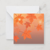 Autumn design with maple leaves and bokeh effect mitteilungskarte (Vorderseite)