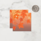 Autumn design with maple leaves and bokeh effect mitteilungskarte (Vorderseite/Rückseite Beispiel)