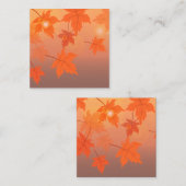 Autumn design with maple leaves and bokeh effect mitteilungskarte (Vorne/Hinten)