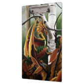 Autumn Dragon Orange Green Fantasy Klemmbrett (Links)