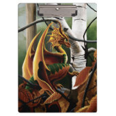 Autumn Dragon Orange Green Fantasy Klemmbrett (Vorderseite)