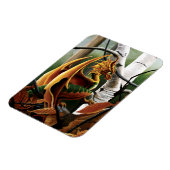 Autumn Dragon Orange Green Fantasy Magnet (Linke Seite)