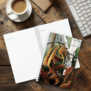 Autumn Dragon Orange Green Fantasy Planer