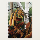 Autumn Dragon Orange Green Fantasy Planer (Vorderseite)