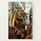 Autumn Dragon Orange Green Fantasy Planer (Rückseite)