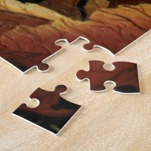 Autumn Dragon Orange Green Fantasy Puzzle (Seite)