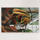 Autumn Dragon Orange Green Fantasy Puzzle (Horizontal)