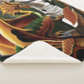 Autumn Dragon Orange Green Fantasy Sherpadecke (3/4)