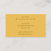 Autumn Dragon Orange Green Fantasy Visitenkarte (Rückseite)