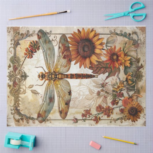 Autumn Dragonfly Seidenpapier (Basteln)