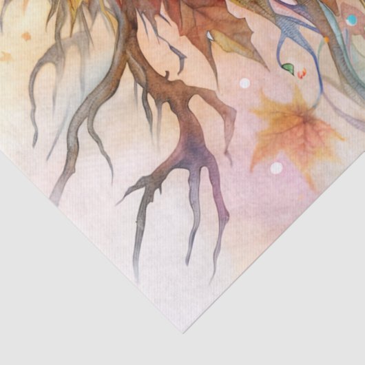 Autumn Dryad Fall Leaves Seidenpapier (Detail)