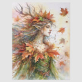 Autumn Dryad Fall Leaves Seidenpapier (Vorderseite)
