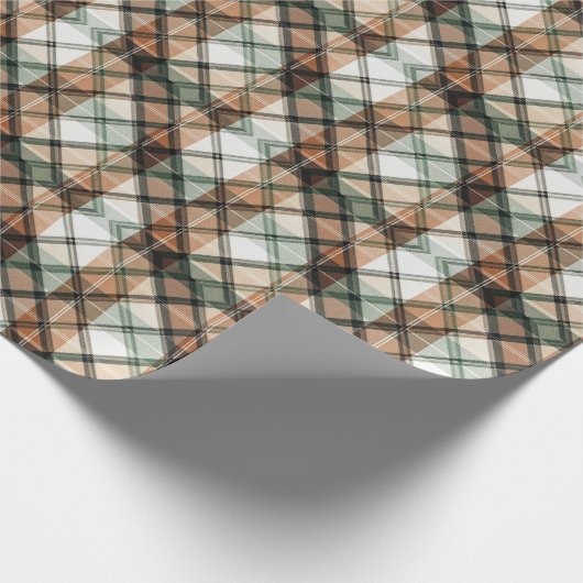 Autumn Earth Plaid Geschenkpapier (Ecke)