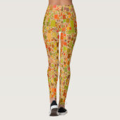Autumn Echo Tiled Geometric Abstrakt Artwork Leggings (Rückseite)
