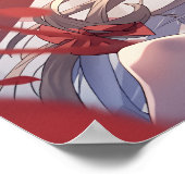 Autumn Elegance in Red and Black Poster (Ecke)