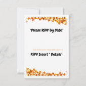 "Autumn Embrace Orange & Tan Leaf Design" Save The Date (Rückseite)