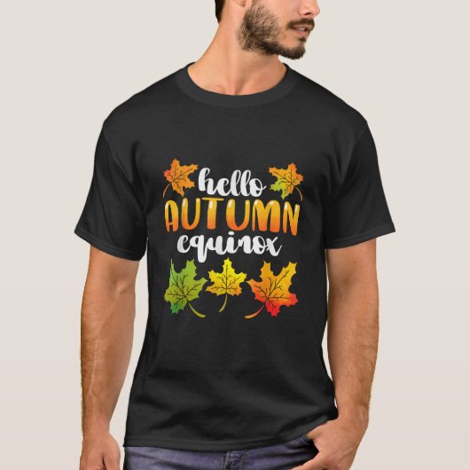 Autumn Equinox Fall Leaves October Sun for Men Wom T-Shirt (Vorderseite)