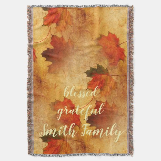 Autumn Erntedank Holiday Custom Decke (Vorderseite Vertikal)