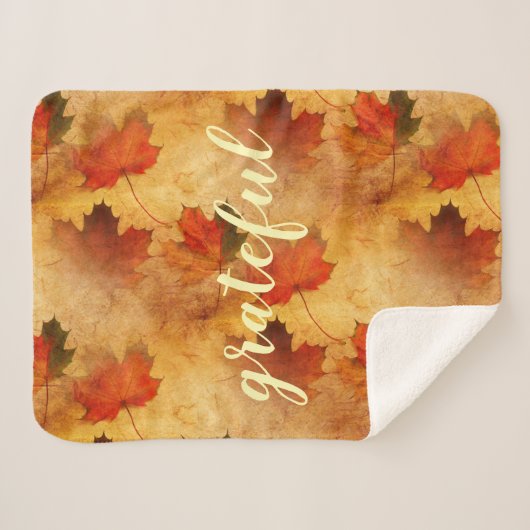 Autumn Erntedank Holiday Custom Sherpadecke (Vorderseite (Horizontal))