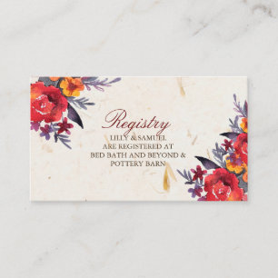 Autumn Essence Wedding Registrierungskarten Begleitkarte