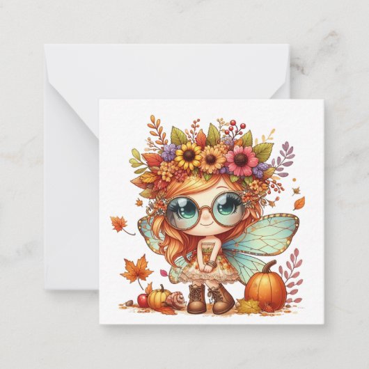 Autumn Faiasy Fantasy Note Card Mitteilungskarte (Vorderseite)