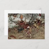 "Autumn Fairies" von Arthur Rackham Dankeskarte (Vorne/Hinten)