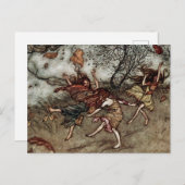 "Autumn Fairies" von Arthur Rackham Postkarte (Vorne/Hinten)