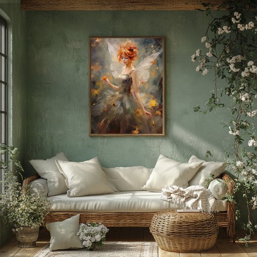 Autumn Fairy Art Poster