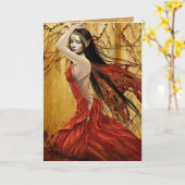 Autumn Fairy Card Karte (Gelbe Blume)