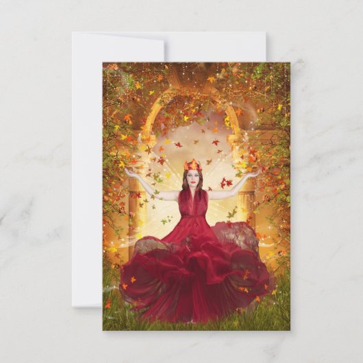Autumn Fairy Dankeskarte (Vorderseite)