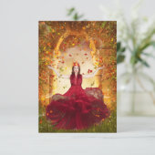 Autumn Fairy Dankeskarte (Stehend Vorderseite)