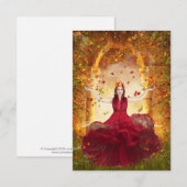 Autumn Fairy Dankeskarte (Vorne/Hinten)