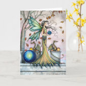 Autumn Fairy Dragon Card by Molly Harrison Karte (Gelbe Blume)