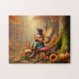 Autumn Fairy Enchanted Pumpkin Forest Puzzle