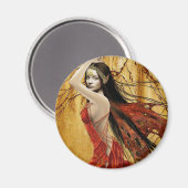Autumn Fairy Magnet (Vorderseite/Rückseite)
