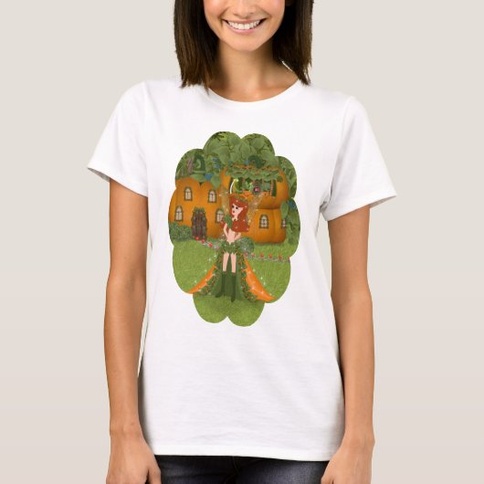 Autumn Fairy Pumpkin Hütte T-Shirt (Vorderseite)