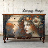 Autumn Fairy Queen River Fantasy Decoupage Seidenpapier