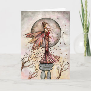 Autumn Fairy Ruby in the Wind Card Karte