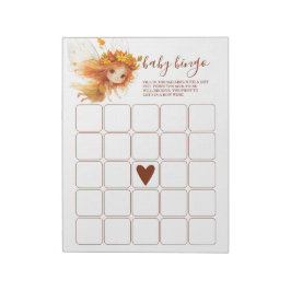Autumn Fairy Woodland Baby Bingo Notizblock