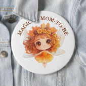 Autumn Fairy Woodland Baby Shower Button (Beispiel)