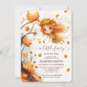 Autumn Fairy Woodland Baby Shower Einladung (Vorderseite)