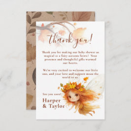 Autumn Fairy Woodland Dankeskarte