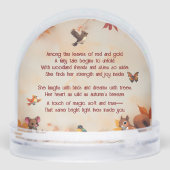 Autumn Fall African Fairy Woodland Animal Birthday Schneekugeln (Rückseite)