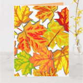 AUTUMN FALL BIRTHDAY CARD BIG KARTE (Gelbe Blume)