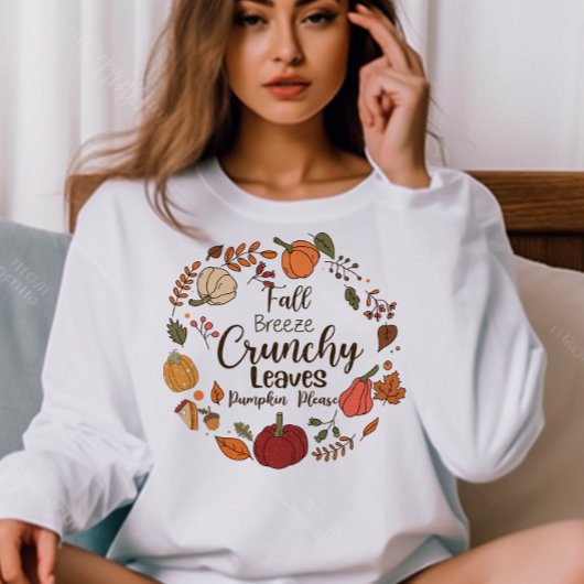 AUTUMN FALL BREEZE CRUNCHY BLÄTTER PUMPKIN BITTE SWEATSHIRT