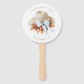 Autumn - Fall Coastal Chic Beach Club Itinerary Fächer (Vorderseite)